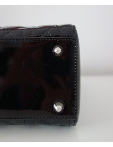 SAC LADY DIOR VERNI NOIR GRAND MODELE