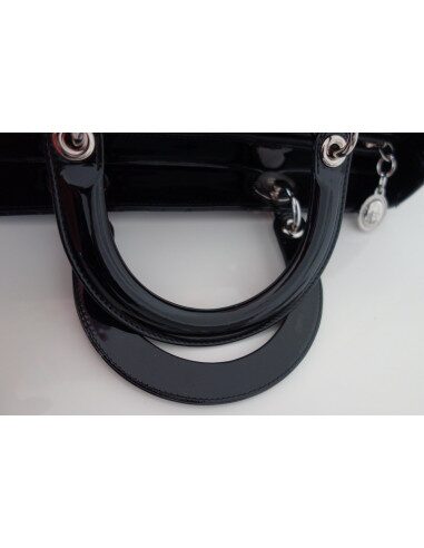 SAC LADY DIOR VERNI NOIR GRAND MODELE