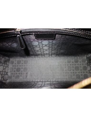 SAC LADY DIOR VERNI NOIR GRAND MODELE