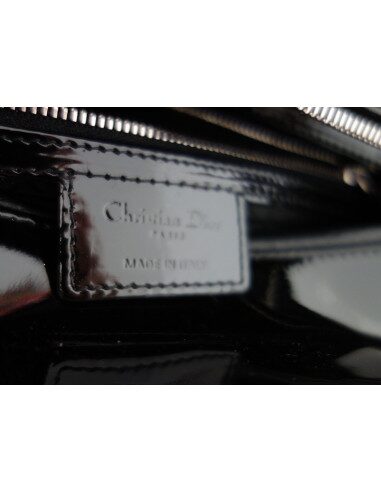 SAC LADY DIOR VERNI NOIR GRAND MODELE