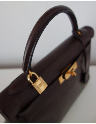 SAC HERMES KELLY COURCHEVEL MARRON