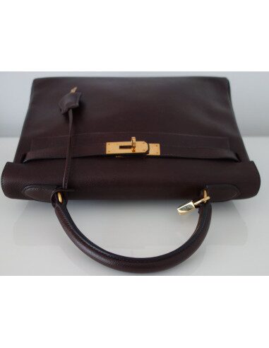 SAC HERMES KELLY COURCHEVEL MARRON