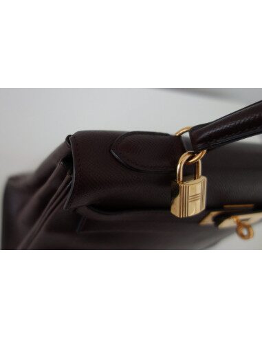 SAC HERMES KELLY COURCHEVEL MARRON