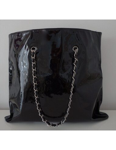 SAC CHANEL SHOPPING CUIR ET STRASS