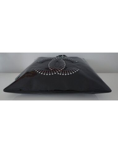 SAC CHANEL SHOPPING CUIR ET STRASS