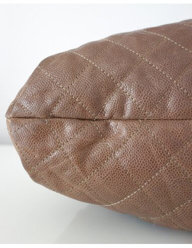 SAC CHANEL SHOPPING CUIR NOISETTE