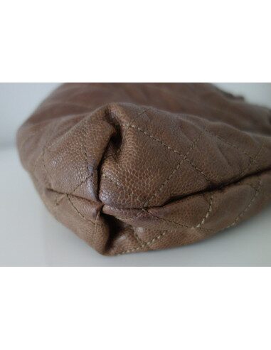 SAC CHANEL SHOPPING CUIR NOISETTE