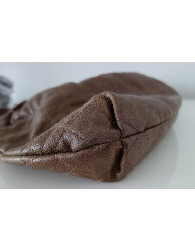 SAC CHANEL SHOPPING CUIR NOISETTE