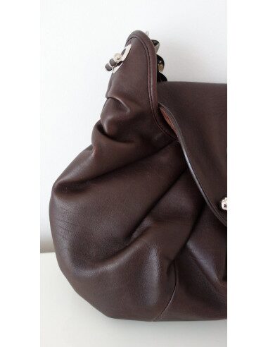 SAC DIOR JAZZ CUIR MARRON