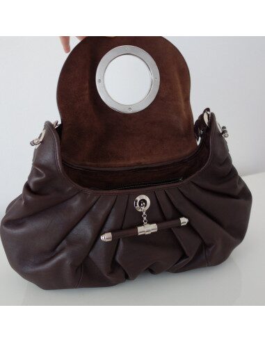 SAC DIOR JAZZ CUIR MARRON
