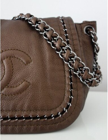 SAC CHANEL CUIR BRONZE