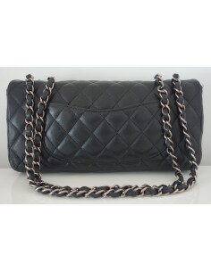 SAC CHANEL 2.55 CUIR NOIR BAGUETTE 2