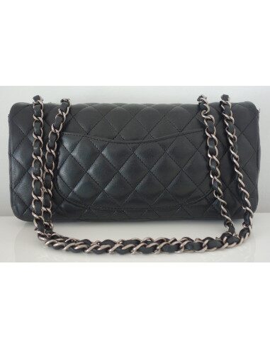 SAC CHANEL 2.55 CUIR NOIR BAGUETTE