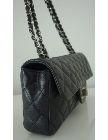 SAC CHANEL 2.55 CUIR NOIR BAGUETTE