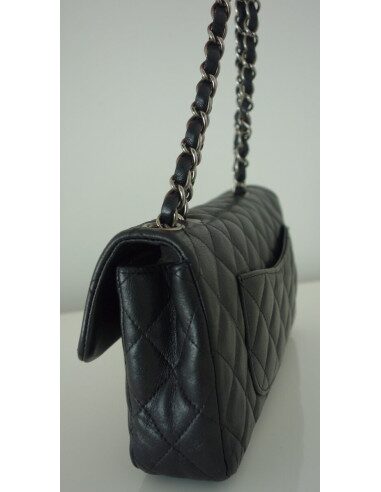 SAC CHANEL 2.55 CUIR NOIR BAGUETTE