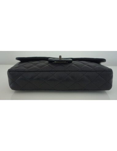SAC CHANEL 2.55 CUIR NOIR BAGUETTE