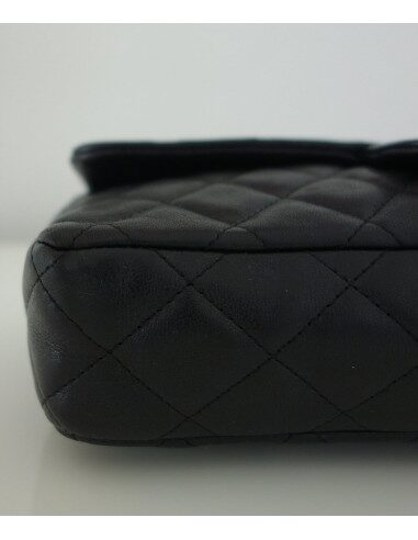 SAC CHANEL 2.55 CUIR NOIR BAGUETTE