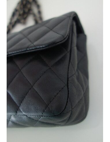 SAC CHANEL 2.55 CUIR NOIR BAGUETTE