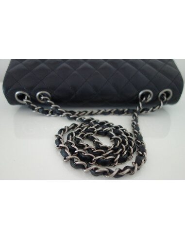 SAC CHANEL 2.55 CUIR NOIR BAGUETTE
