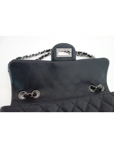 SAC CHANEL 2.55 CUIR NOIR BAGUETTE