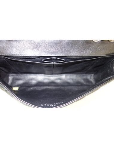 SAC CHANEL 2.55 CUIR NOIR BAGUETTE