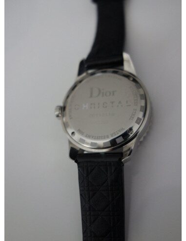 MONTRE DIOR CHRISTAL NOIR FULL DIAMANTS 33mm