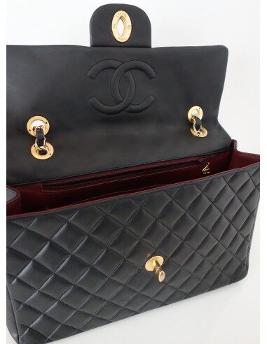 SAC CHANEL CLASSIQUE JUMBO CUIR NOIR 