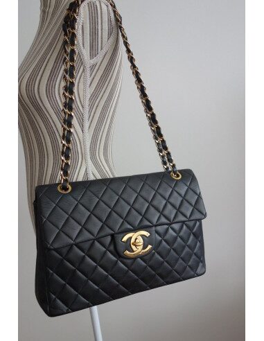 SAC CHANEL CLASSIQUE JUMBO CUIR NOIR 