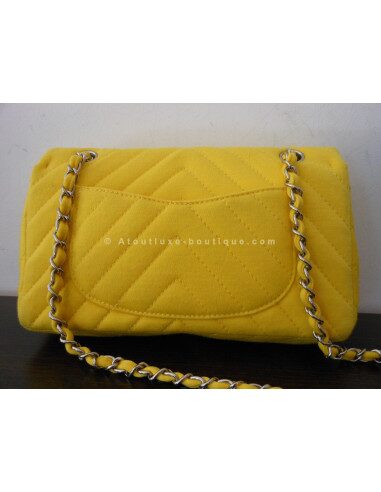 SAC CHANEL MADEMOISELLE JERSEY JAUNE