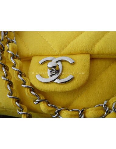 SAC CHANEL MADEMOISELLE JERSEY JAUNE