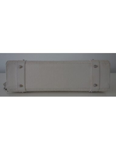 SAC LADY DIOR CUIR BLANC 