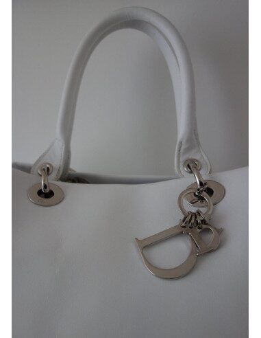SAC DIOR VEAU LISSE BLANC 