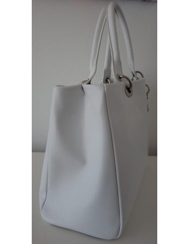 SAC DIOR VEAU LISSE BLANC 