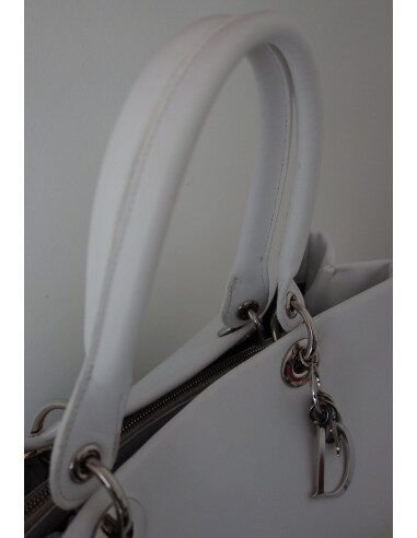 SAC DIOR VEAU LISSE BLANC 