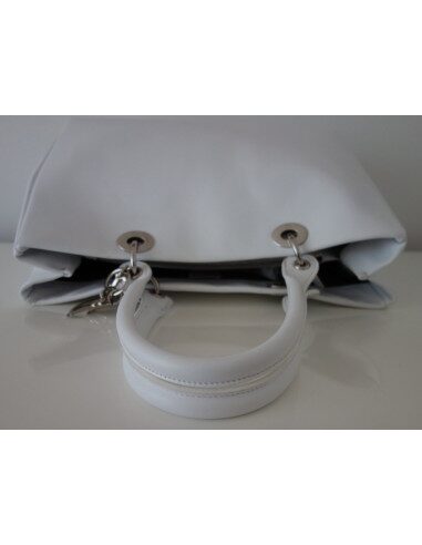 SAC DIOR VEAU LISSE BLANC 