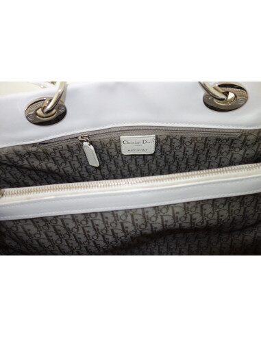 SAC DIOR VEAU LISSE BLANC 