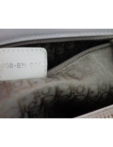 SAC DIOR VEAU LISSE BLANC 