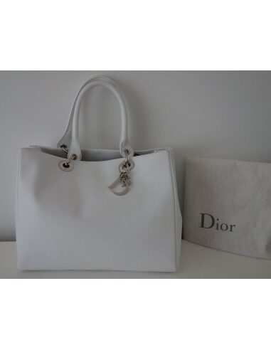 SAC DIOR VEAU LISSE BLANC 
