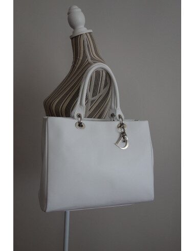 SAC DIOR VEAU LISSE BLANC 
