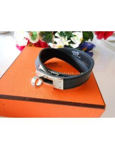 MONTRE CADENAS HERMES KELLY + BRACELET DOUBLE TOUR NOIR 2