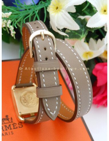 MONTRE HERMES MINI CAPE COD OR JAUNE - ETOUPE