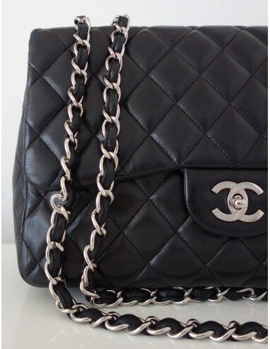 SAC CHANEL CLASSIQUE CUIR NOIR GM