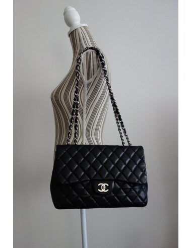 SAC CHANEL CLASSIQUE CUIR NOIR GM