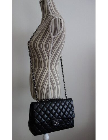 SAC CHANEL CLASSIQUE CUIR NOIR GM