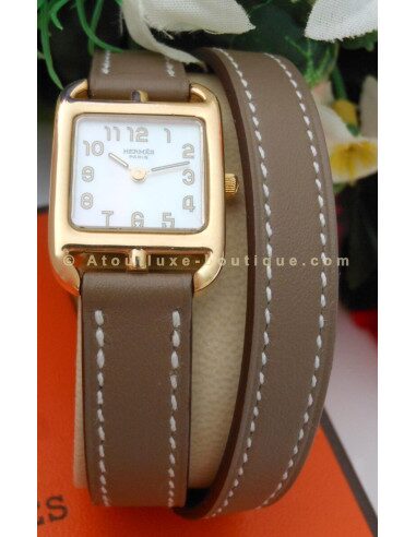 MONTRE HERMES MINI CAPE COD OR JAUNE - ETOUPE