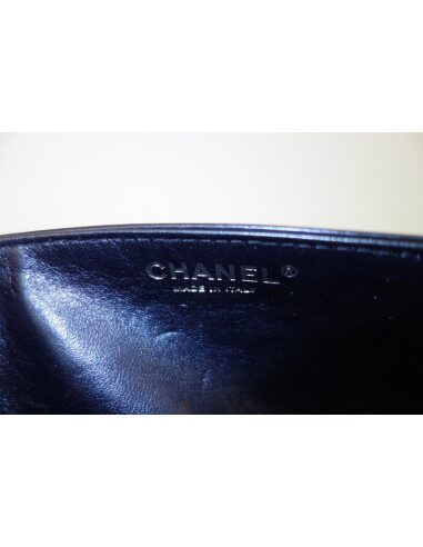 SAC CHANEL 2.55 BAGUETTE BLEU METALLIQUE