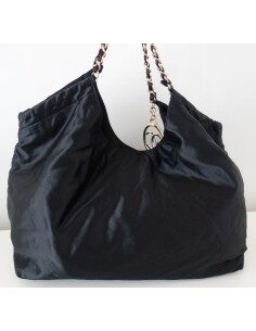 SAC CHANEL CABAS XXL SATIN NOIR  2