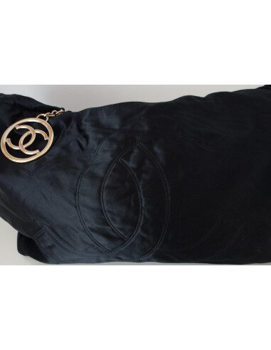 SAC CHANEL CABAS XXL SATIN NOIR 