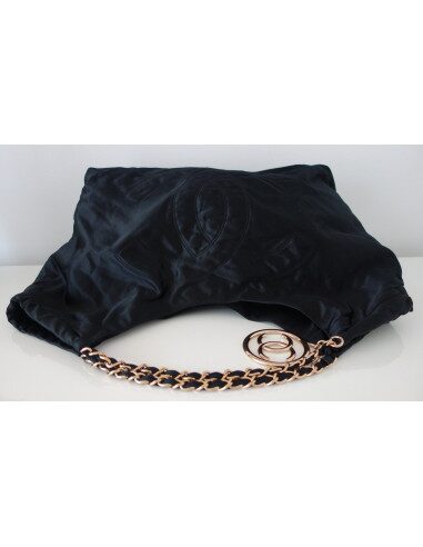 SAC CHANEL CABAS XXL SATIN NOIR 