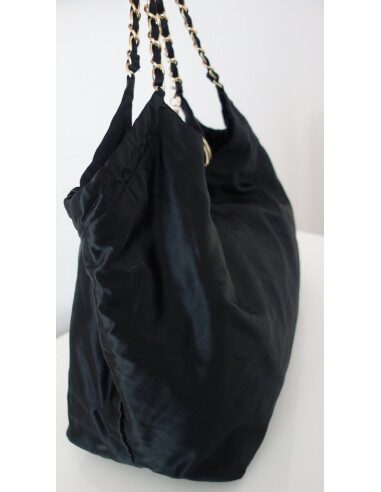 SAC CHANEL CABAS XXL SATIN NOIR 